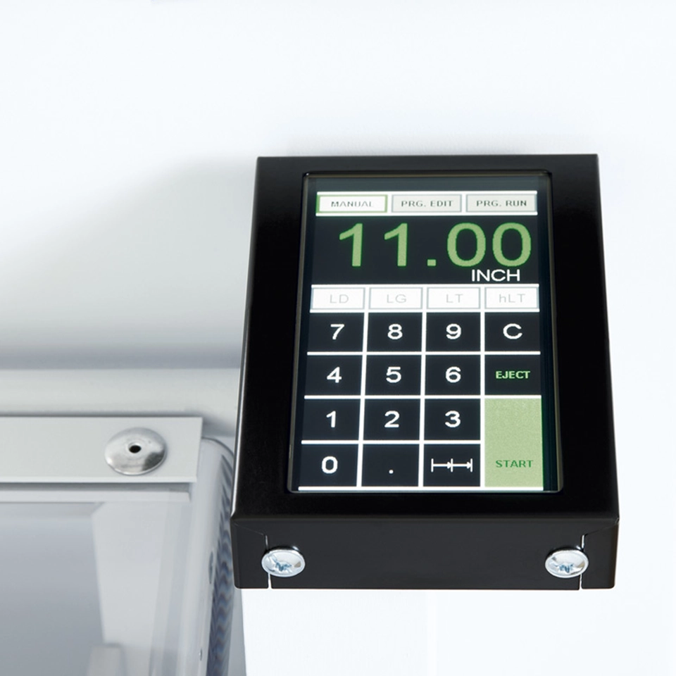 Close up image of the digital display on the Triumph 4855 paper cutter